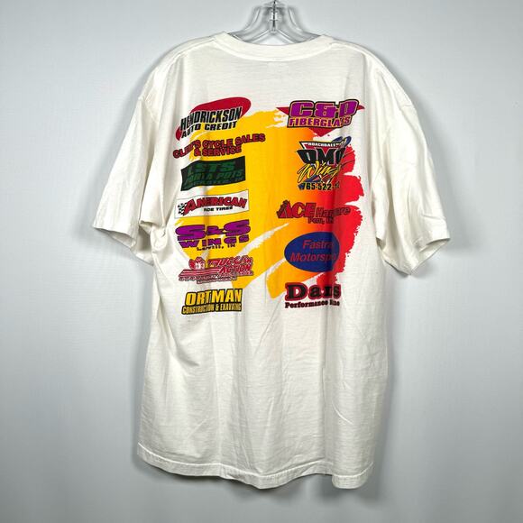 Retro Gildan 2003 Miami County Speedway Peru, IN 100% Cotton Graphic Tee Size XL - Picture 5 of 6
